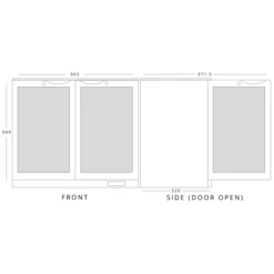 Blizzard BAR2SS Double Door Bottle Cooler -Home Appliances bar2 01 1 1