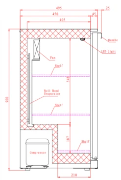 Blizzard BAR2 Double Door Bottle Cooler -Home Appliances bar2 dimensions