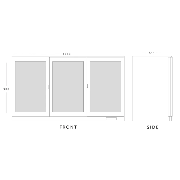 Blizzard BAR3SL Sliding Triple Door Bottle Cooler 4 Blizzard BAR3SL Sliding Triple Door Bottle Cooler - Image 4