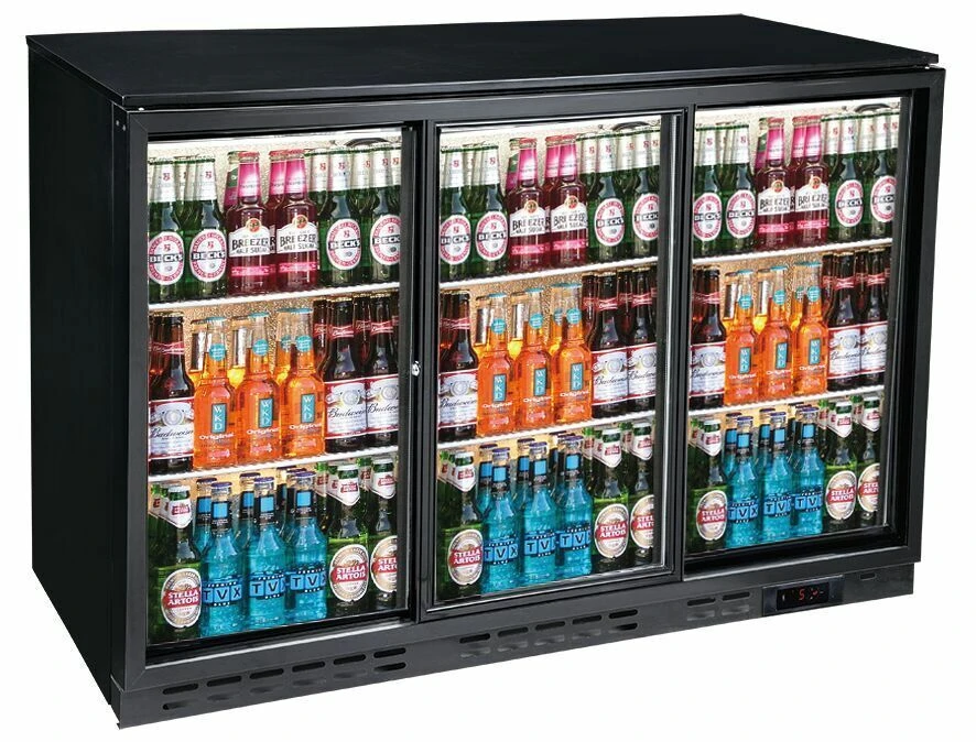 Blizzard BAR3SL Sliding Triple Door Bottle Cooler 1 Blizzard BAR3SL Sliding Triple Door Bottle Cooler