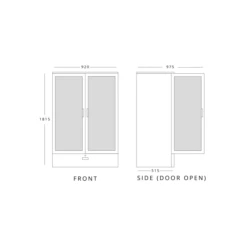 Blizzard BAR20SS Upright Double Door Bottle Cooler -Home Appliances blizzard bar20ss upright double door bottle cooler dimensions