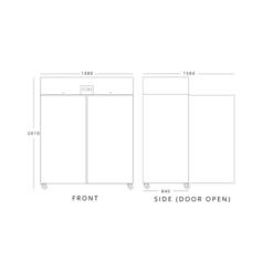 Blizzard BR2SS Solid Door Fridge -Home Appliances br2ss image