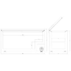 Blizzard CF550SS Stainless Steel Lid Chest Freezer -Home Appliances cf550ss 3