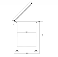 Blizzard CF650WH Chest Freezer With White Lid -Home Appliances cf range diag 1 2 1