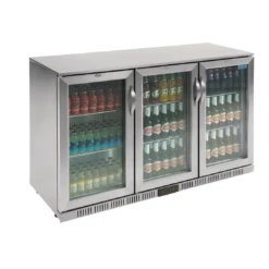 Polar GL009 Hinged Stainless Steel Triple Door Bottle Cooler