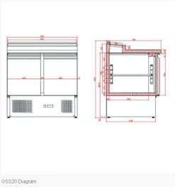 Tefcold G-Line GSS20 Refrigerated Prep Counter -Home Appliances gss20 image2