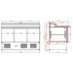 Tefcold G-Line GSS435 Refrigerated Prep Counter -Home Appliances gss435 image4