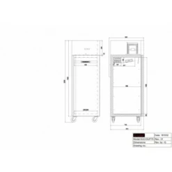 Tefcold GUF70 Gastronorm Upright Solid Door Freezer -Home Appliances guf70 diagram