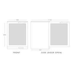 Blizzard LOWBAR1 Low Height Single Door Bottle Cooler -Home Appliances lowbar1 01