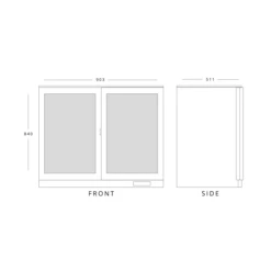 Blizzard LOWBAR2SL Sliding Double Door Bottle Cooler -Home Appliances lowbar2sl 01 1