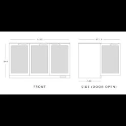 Blizzard LOWBAR3 Low Height Triple Door Bottle Cooler -Home Appliances lowbar3 01 1