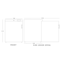 Blizzard UCR140WH Undercounter Fridge -Home Appliances lp20