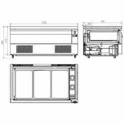 Tefcold UD1-3 Uni-Drawer Gastronorm Counter -Home Appliances ud1 3 2