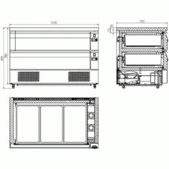 Tefcold UD2-3 Uni-Drawer Gastronorm Counter -Home Appliances ud2 3 2